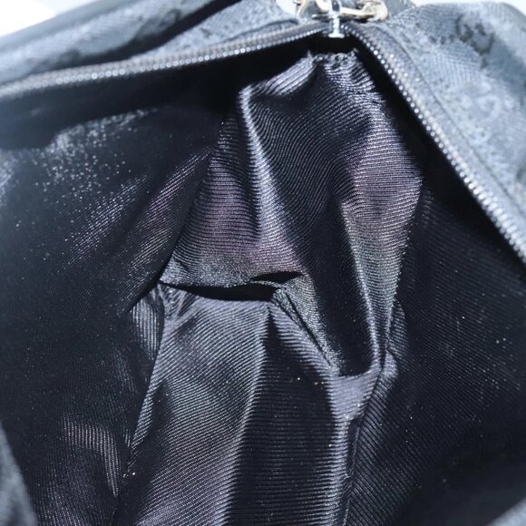 GUCCI GG Canvas Shoulder Bag Black Gold 019 0375 Auth 141991 - Picture 12 of 16